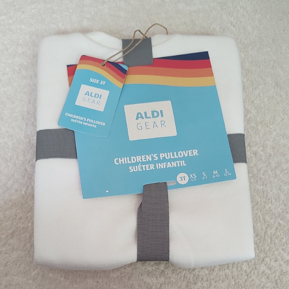 Aldi Gear 2025 White Children's Pullover
